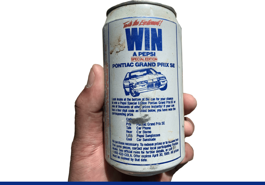 “'WIN' reads the title on the back of the can, in big, blue letters...