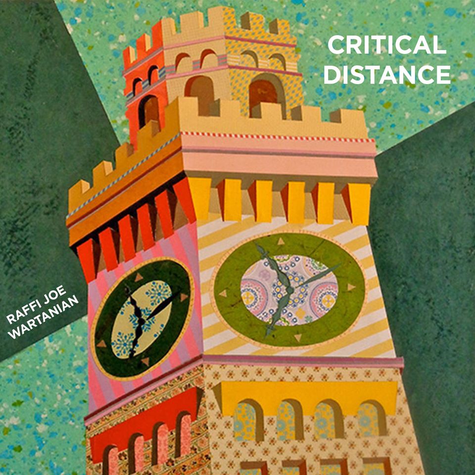 The album art for “Critical Distance” is by Baltimore-based Greek artist Minas Konsolas. It provides a colorful depiction the Bromo Seltzer Tower, an iconic Baltimore building built in the early 1900s. “With the indigenous Armenian lands of eastern Turkey eradicated of my Armenian ancestry and my parents hometown of Beirut destabilized by civil war, the city of Baltimore offered something that my family could not find elsewhere: a stable sense of home, a place that could welcome us without falling apart,” Wartanian said. (Graphic courtesy of Raffi Joe Wartanian)