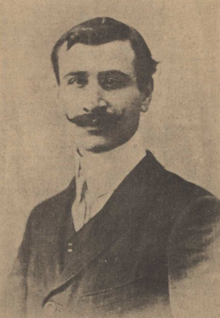 A portrait of Daniel Varoujan, which was published in 1919 in Constantinople's Arkadz newspaper. (Photo: Public domain)