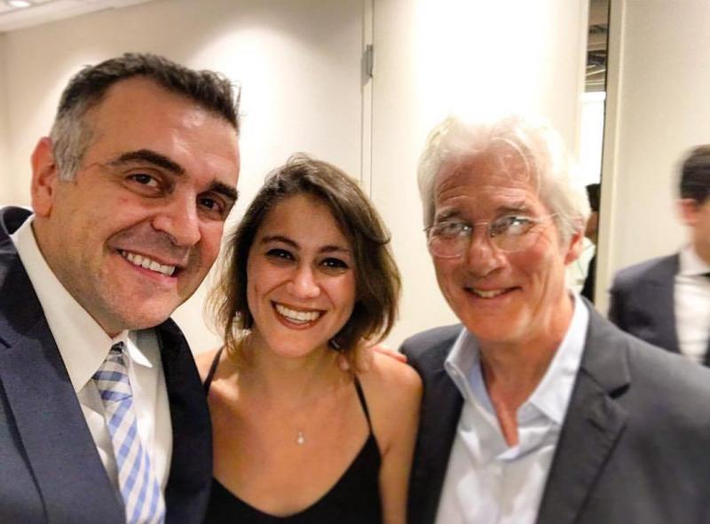 Pictured with Golden Globe-winning actor Richard Gere and wife, Sera Dink, at the premiere of the film, Three Christs, co-starring Gere.