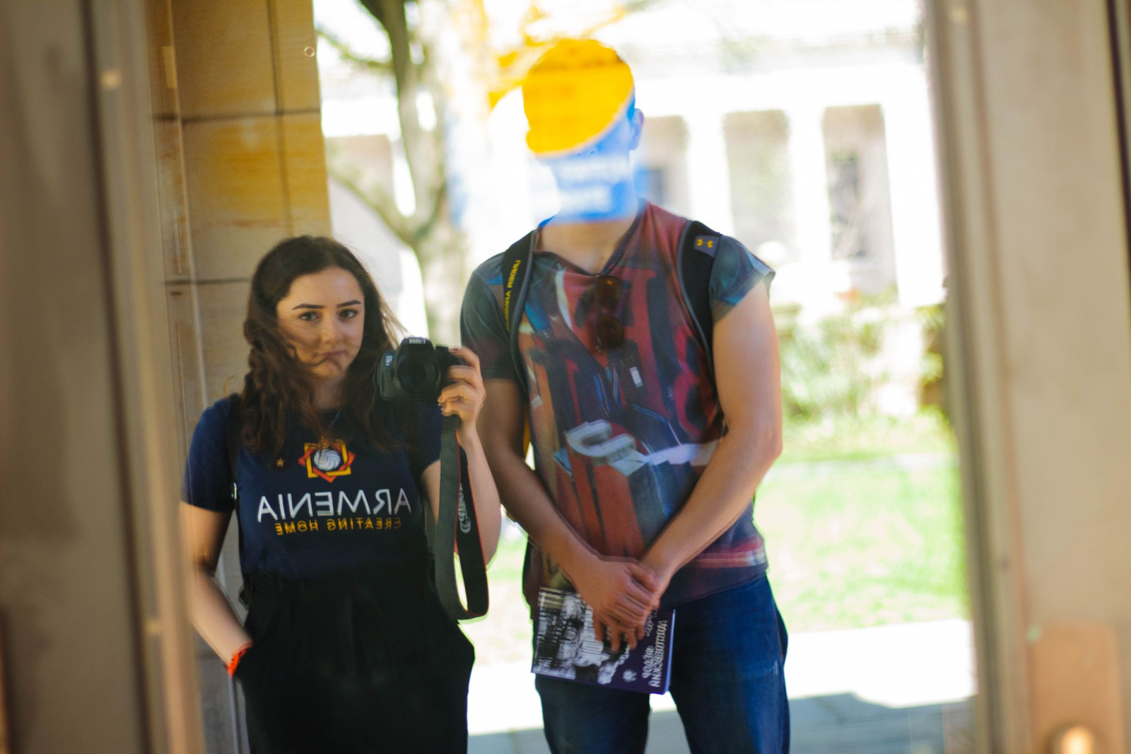 Nune and Narek; Self-portrait, taken on April 24 (Photo: Nune Garipian)