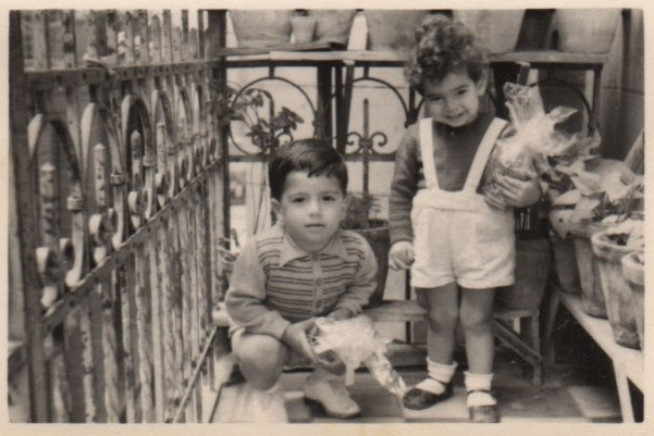 Young Hagop's (pictured on the left) big television break came when he was about five, when he starred in one of his dad's commercials (Photo courtesy of Hagop Goudsouzian)