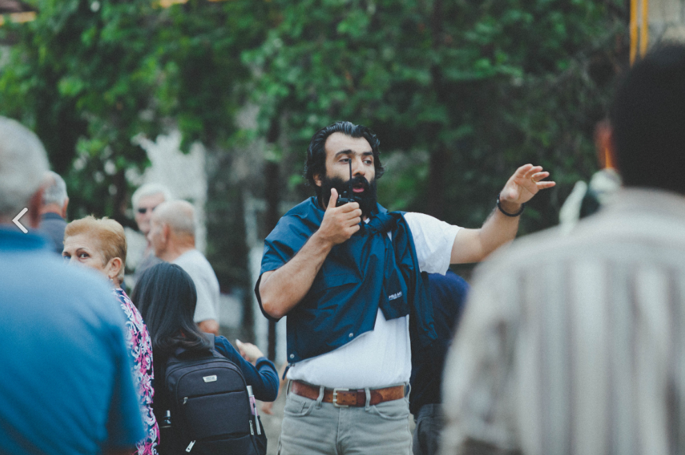 Avetisyan on the set of