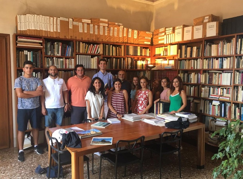 The Hamazkayin YouthLinks Europe participants at the Center for Studies and Documentation of Armenian Culture in Venice (Photo: YouthLinks Europe)