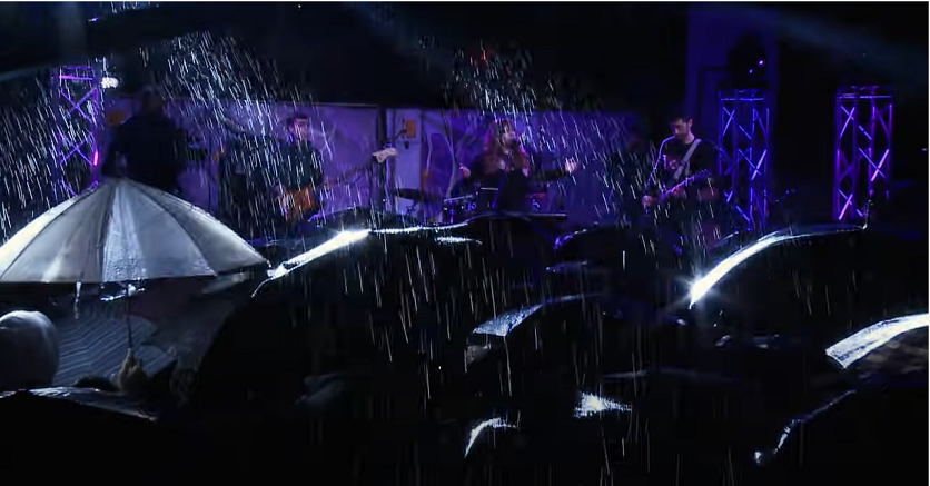 Garik & Sona's most memorable concert under heavy downpours at Charles Aznavour Square in April 2017