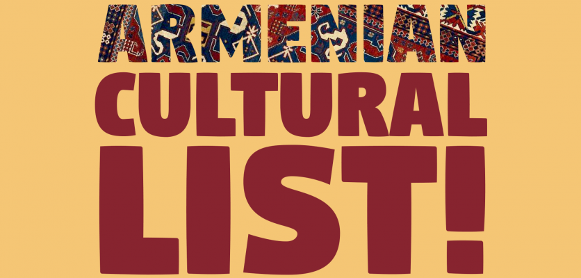 Your go-to Armenian cultural list! An antidote to viral isolation...